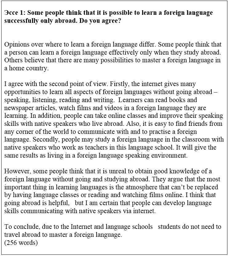 Эссе по теме успешного изучения иностранных языков 